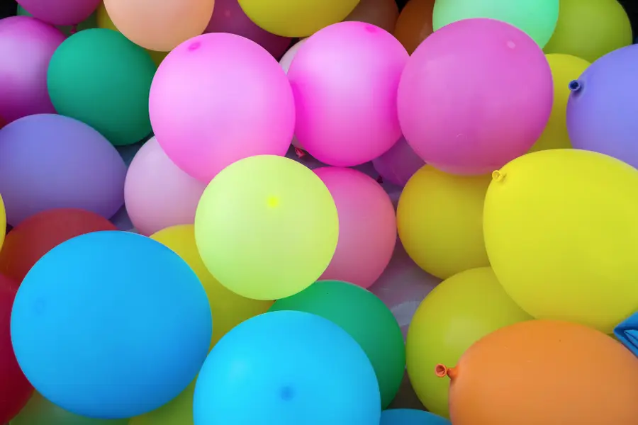 Colourful party balloons